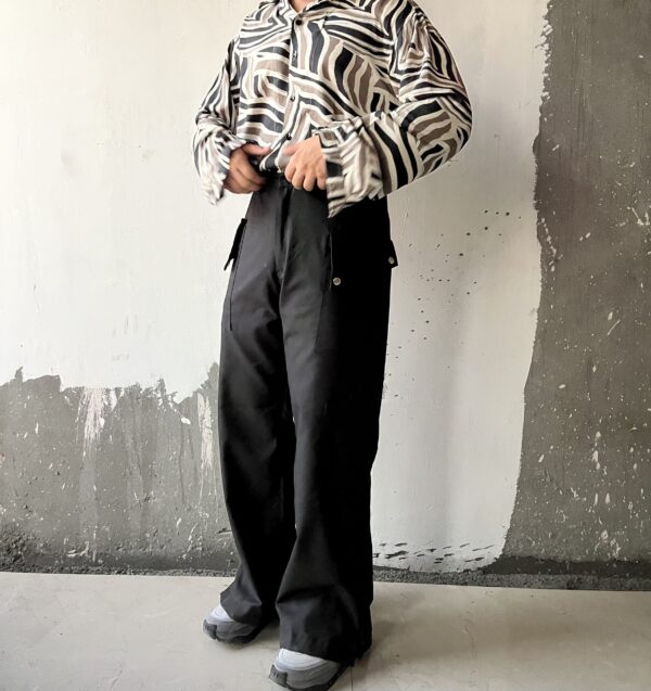 Matte utility slit cut pants - Image 4