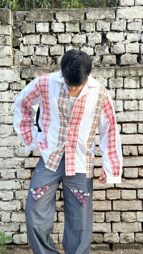 Flannel upcyled poplin shirts - Image 4
