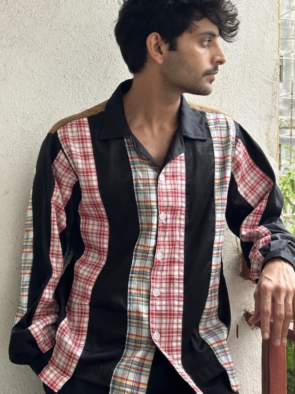 Flannel upcyled poplin shirts