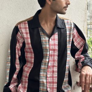 Flannel upcyled poplin shirts