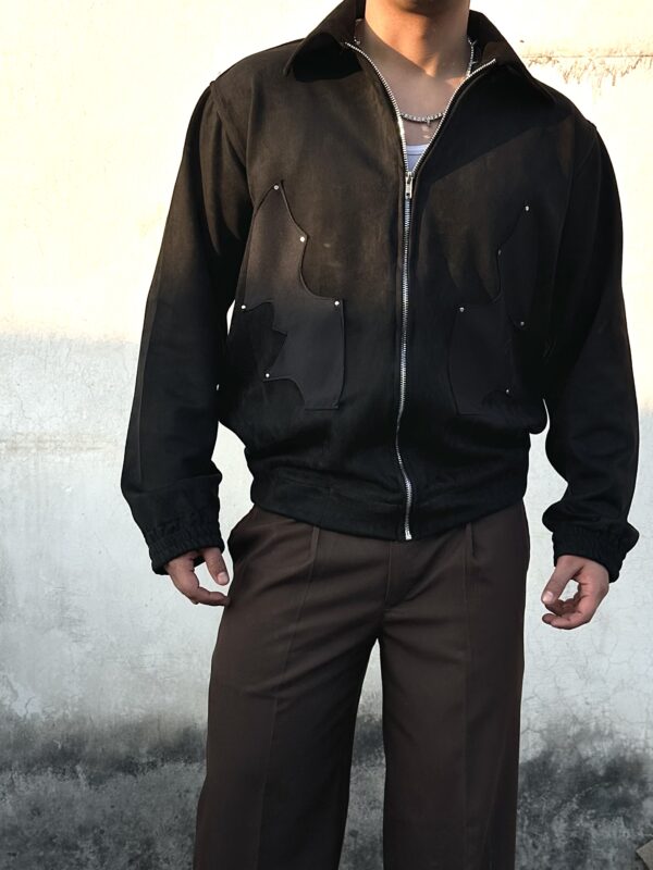Tribal patchwork suede jacket *