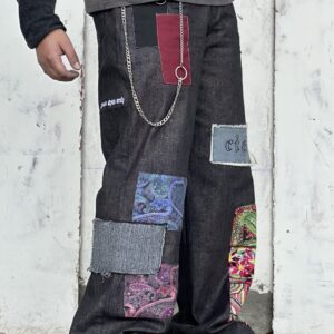 Punk wave patch denims *