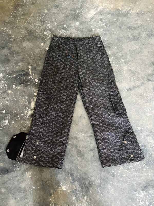 Bee-jacquard utility pants - Image 2