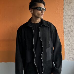 Tribal patchwork suede jacket *