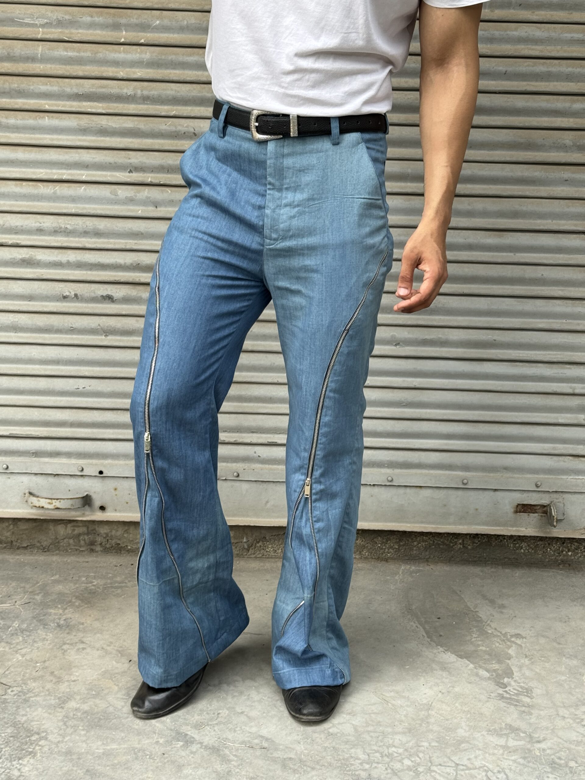 Faded zipper denims - Image 2